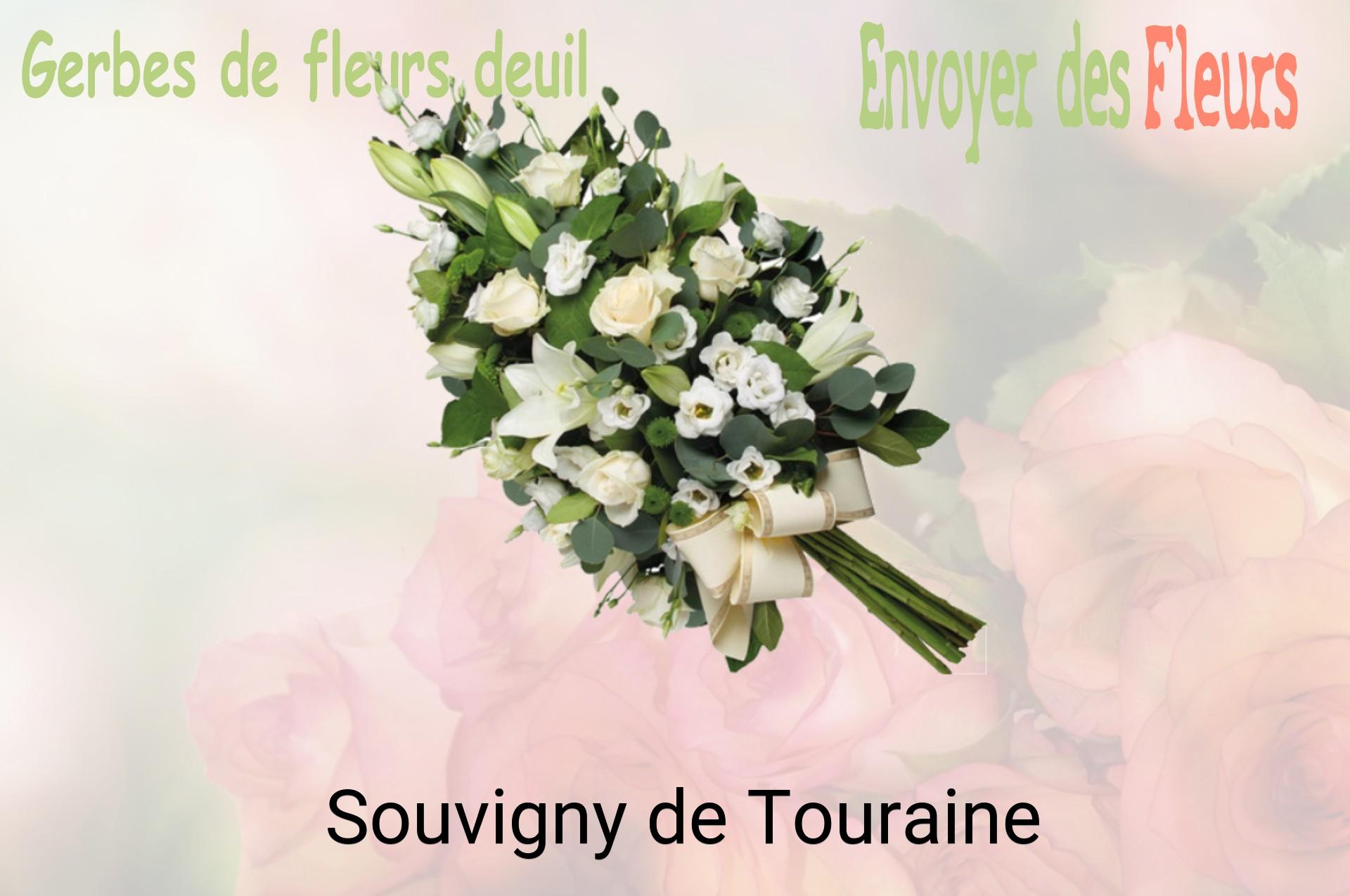 Gerbe de fleurs de deuil livrée à Souvigny-de-Touraine